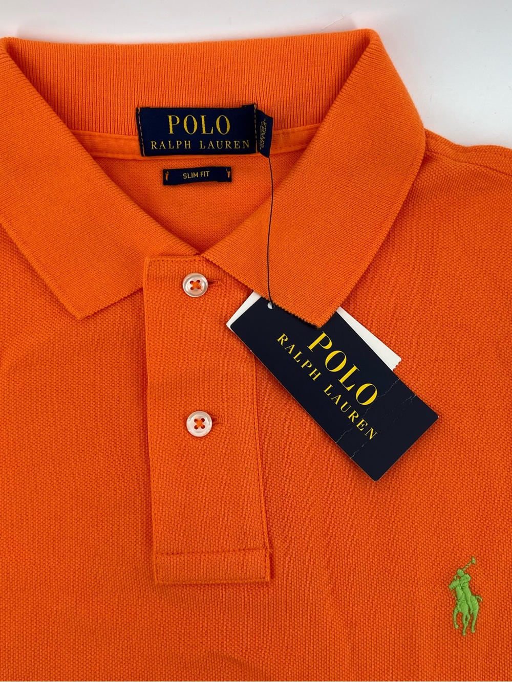 Polo Ralph Lauren Slim Fit Bright Orange Men’s Medium Polo NWT